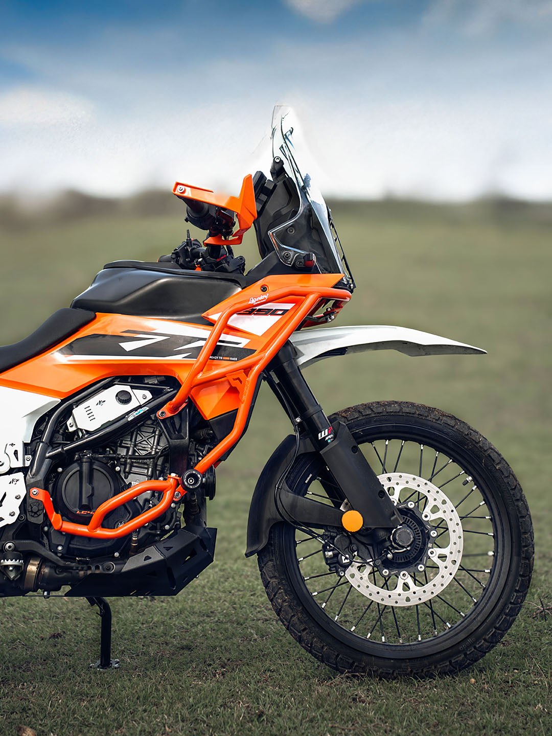 KTM ADV 390 2025 Model Raptor Crash Guard Orange