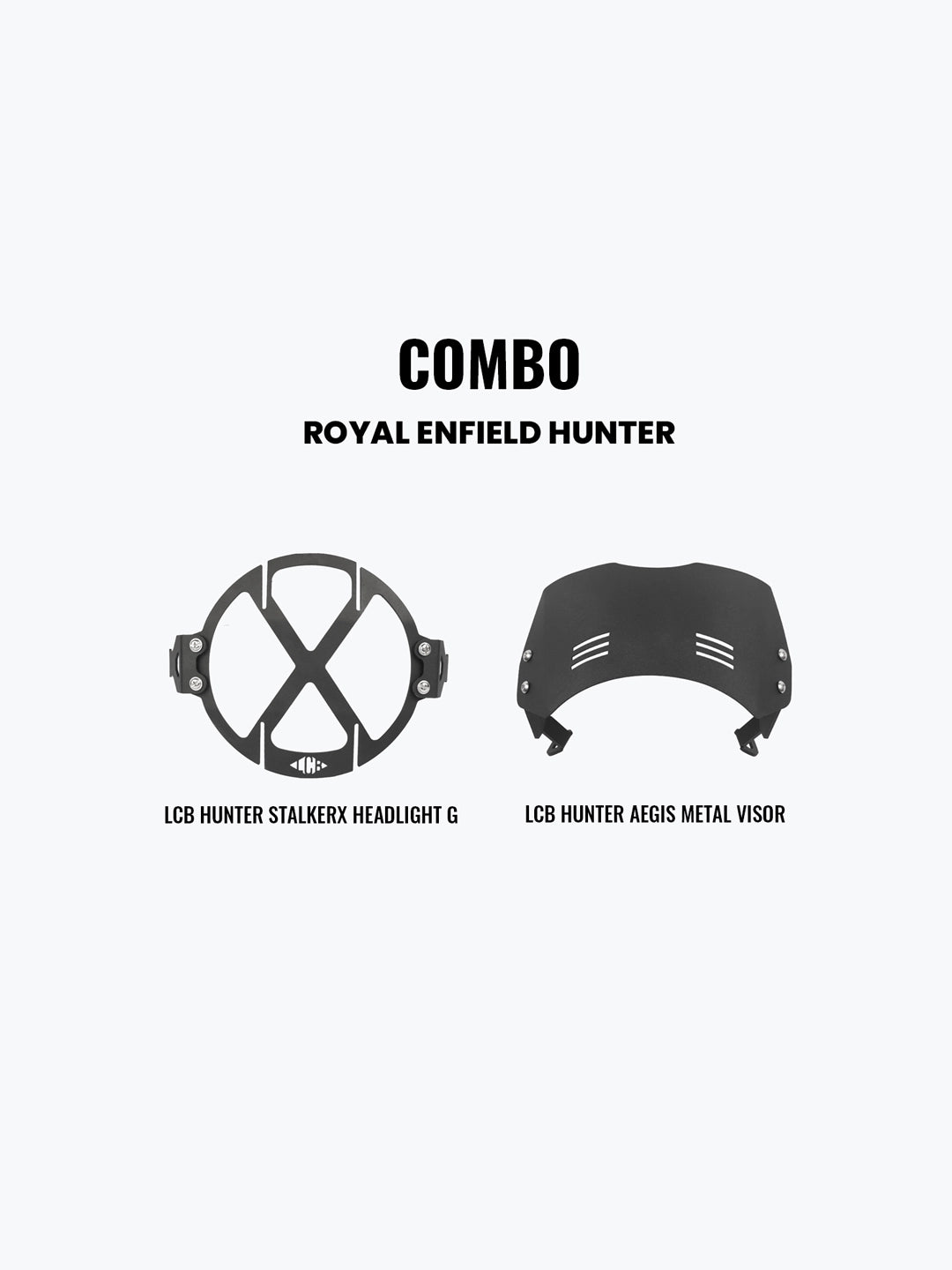 HEADLIGHT GRILL &  METAL VISOR COMBO FOR HUNTER 350