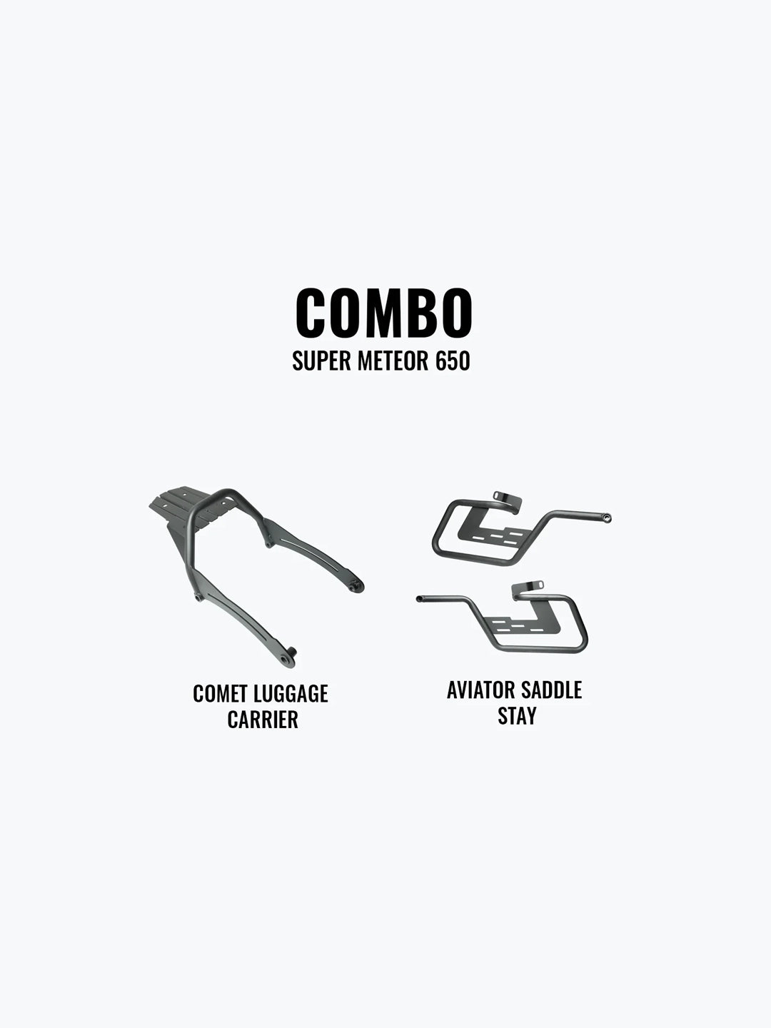 LCB Super Meteor 650 Combo Aviator Saddle Stay & Comet Luggage Carrier