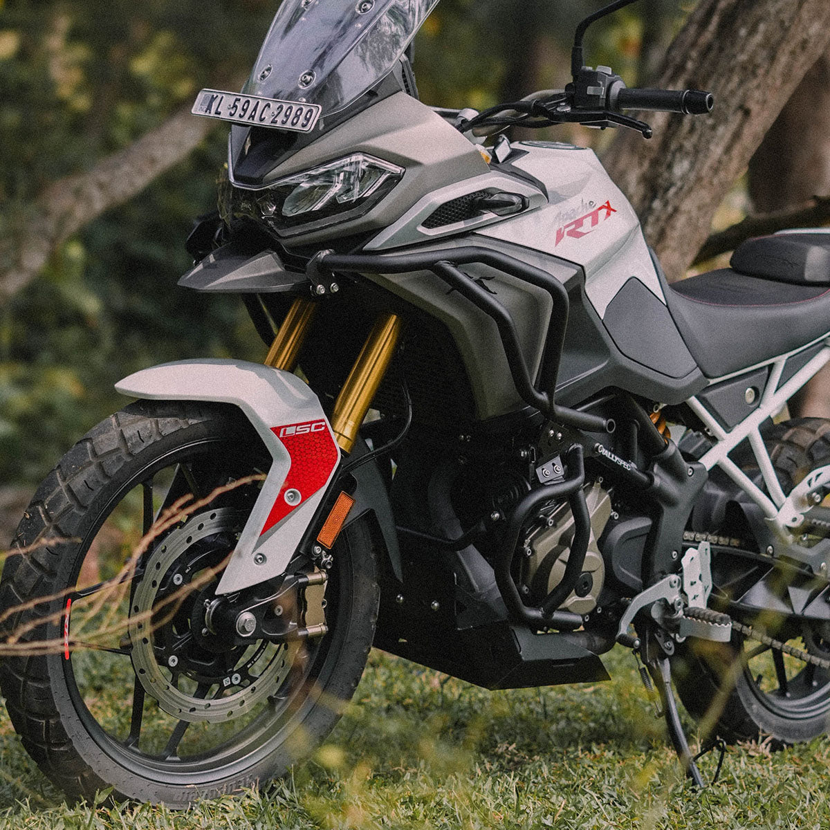 TVS APACHE RTX 300 RAPTOR CRASH GUARD UPPER & LOWER SET BLACK