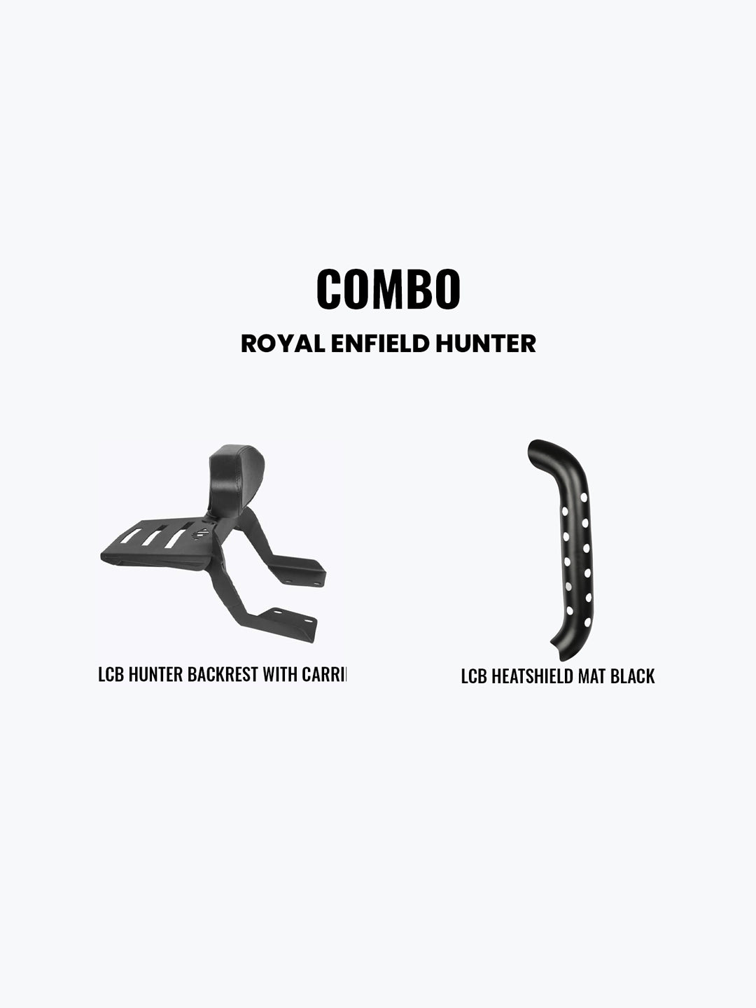 BACKREST WITH CARRIER & HEATSHIELD COMBO FOR HUNTER 350