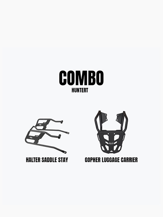 Hunter Gopher Luggage Carrier & Halter Saddle Stay Combo