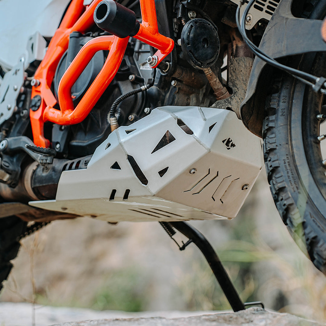 KTM 390 Enduro R Vambrace Bash Plate Silver